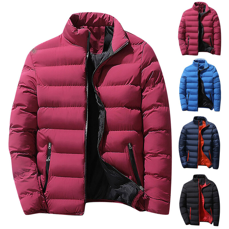 2023 New Winter Warm Packable Jacket Puffer Light Mens Parkas Coat Quilted Padded Outerwear Cardigan Male Streetwear Clothes