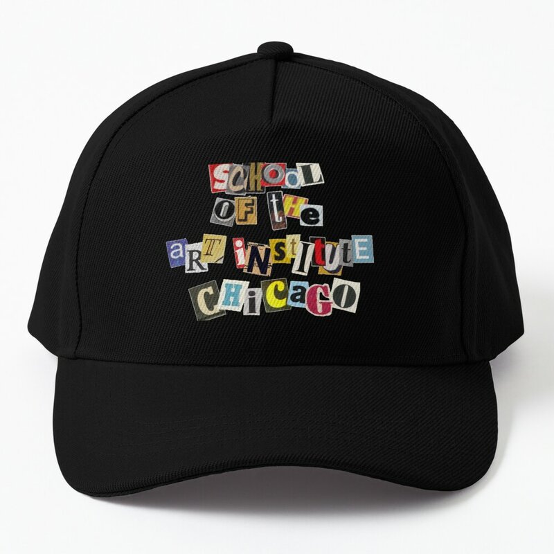 스쿨 오브 더 아트 인스티튜트 시카고 SAIC 로고 펑키 콜라주 야구 모자, 애니메이션 모자, 비치 폼 파티 모자, 귀여운 여성 모자, 남성