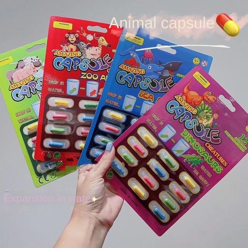 Colorful Rubber Magic Growing Capsule Animals Baby Gift Christmas Unicorn Soft Bath Companion Water Animals Safety Baby Toy