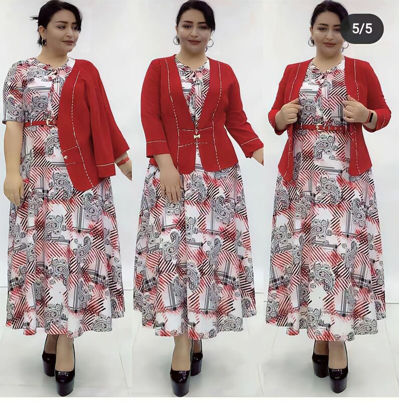 2023 Commuter Wind African Two-piece Printed Dress Professional Women's Suit Women Y620