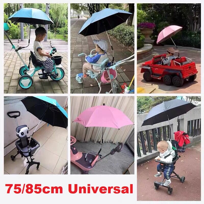 Sombrilla Universal para cochecito de bebé con abrazadera, sombrilla ajustable 360, impermeable, para silla de playa