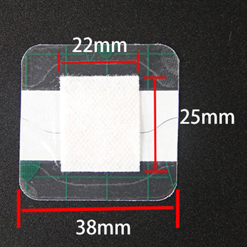 Fita transparente impermeável do filme do plutônio, fita médica da fixação do molho do emplastro, 10 PCes pelo grupo, 38x38mm