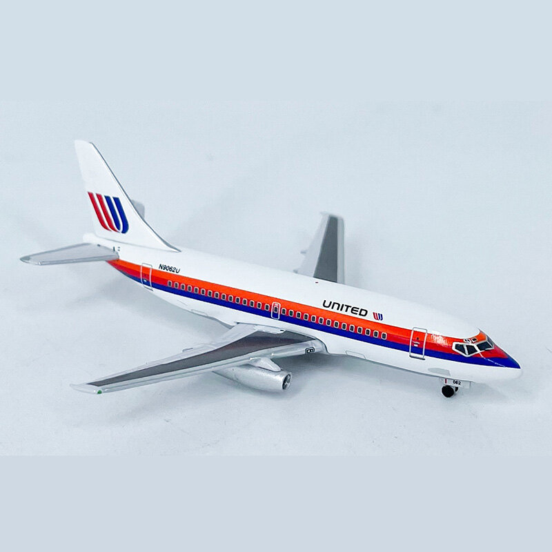 ダイキャスト合金プラスチック航空機モデル、アメリカ国旗737-200、1:500スケール、おもちゃギフトコレクション、シミュレーションディスプレイ装飾