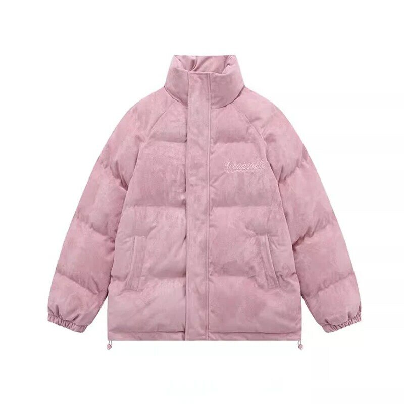 New Jacket Winter Parkas Women Thick Cotton Padded Jackets Stand Collar Solid Color Female Loose American Style Sweet Coats