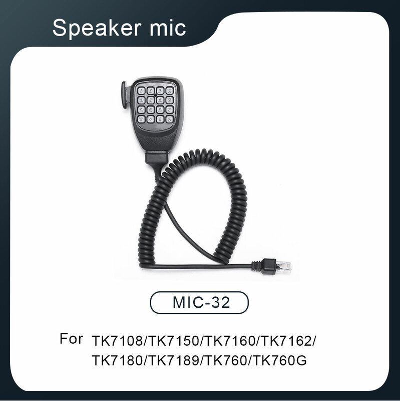 ميكروفون KMC-32 مكبر الصوت ميكروفون Handfree المحمولة مع لوحات المفاتيح الرقمية لراديو السيارة كينوود TM281 TM481 TM471 TM271 8 Pins