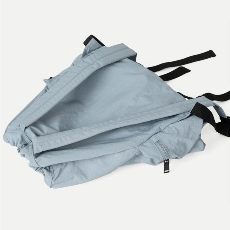 Fashion Drawstring Design Backpacks Large Capacity Soft Nylon Shoulder Bag School Bag Travel Casual Ladies Pleated Backpacks