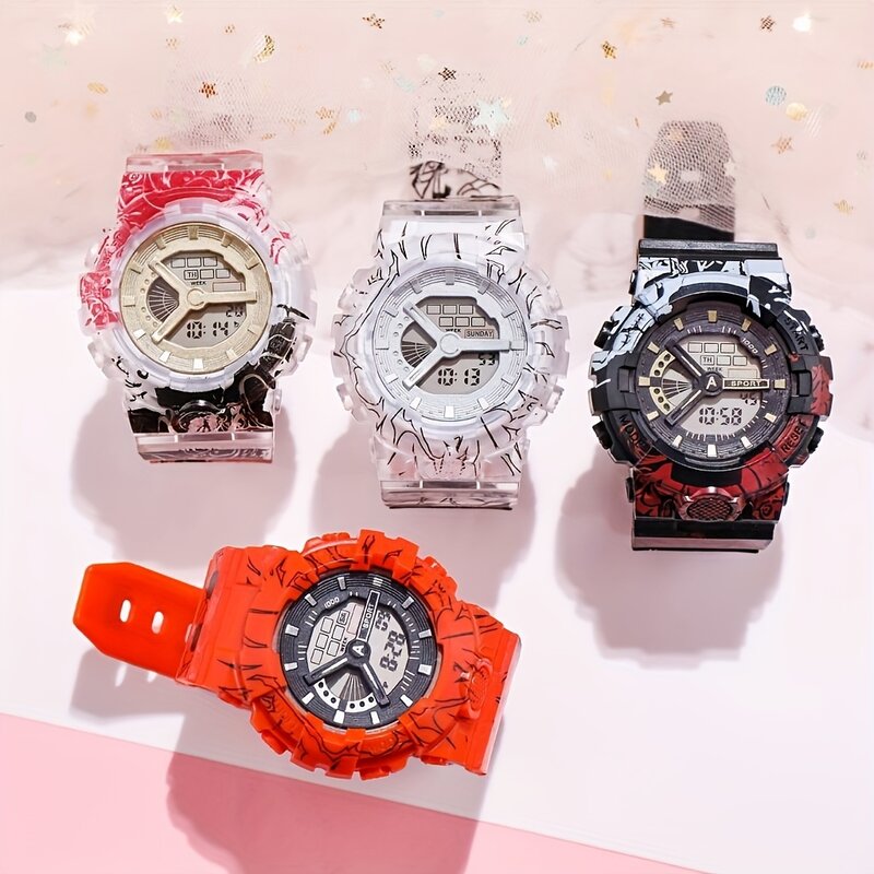 Стильные и прочные детские цифровые спортивные часы: светящиеся, ударопрочные, многоцветные, идеальный школьный подарок