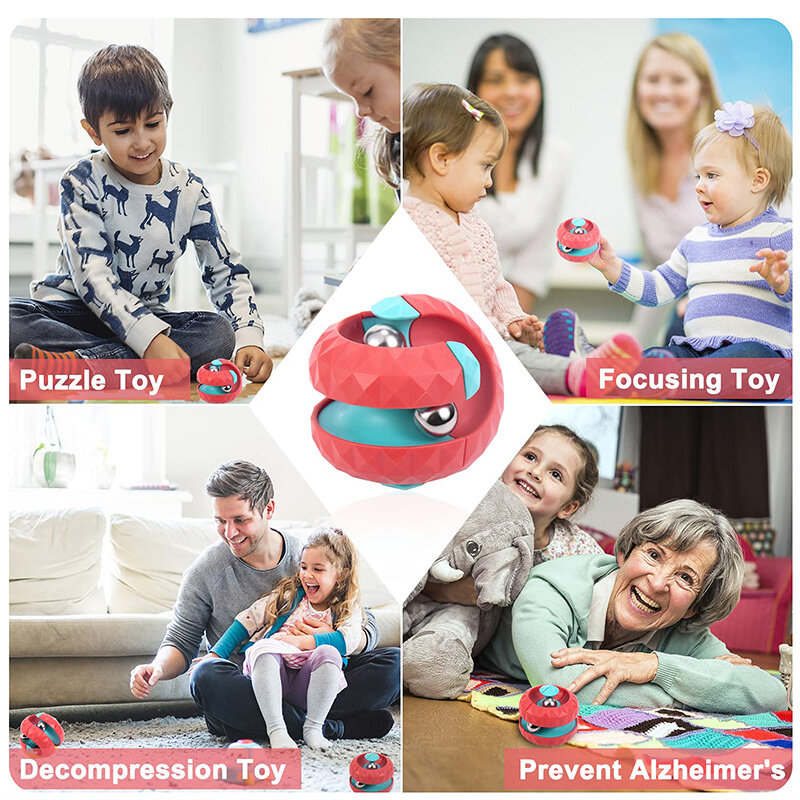 Decompression Toy for Children, Autismo Sensory Toy, Orbit Ball Cube, Anti Stress, Fidget Spinner, Presentes para crianças