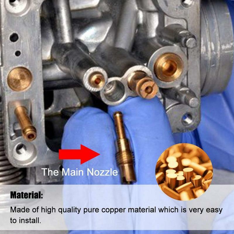 Carburetor gauge nozzle 20pcs Motorcycle Carburetor Main Jets Nozzles Kit New Copper Nozzle Slow Pilot Jets Jets for Carburetor