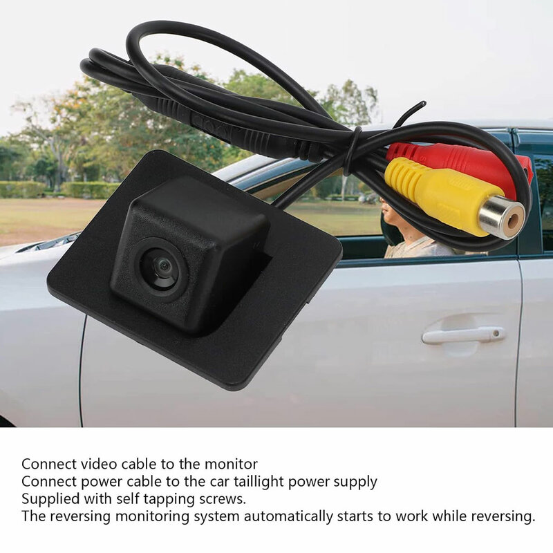 Caméra CCD de vue arrière étanche pour voiture ABS, grand angle 170 °, sécurité IP67, adaptée pour 3 Axela 13-19