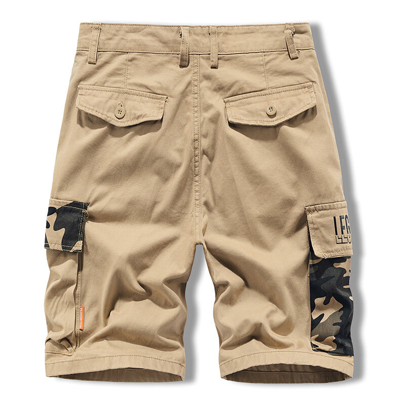 Shorts trabalho dos homens moda bolsos múltiplos para acampar e shorts de carga ao ar livre