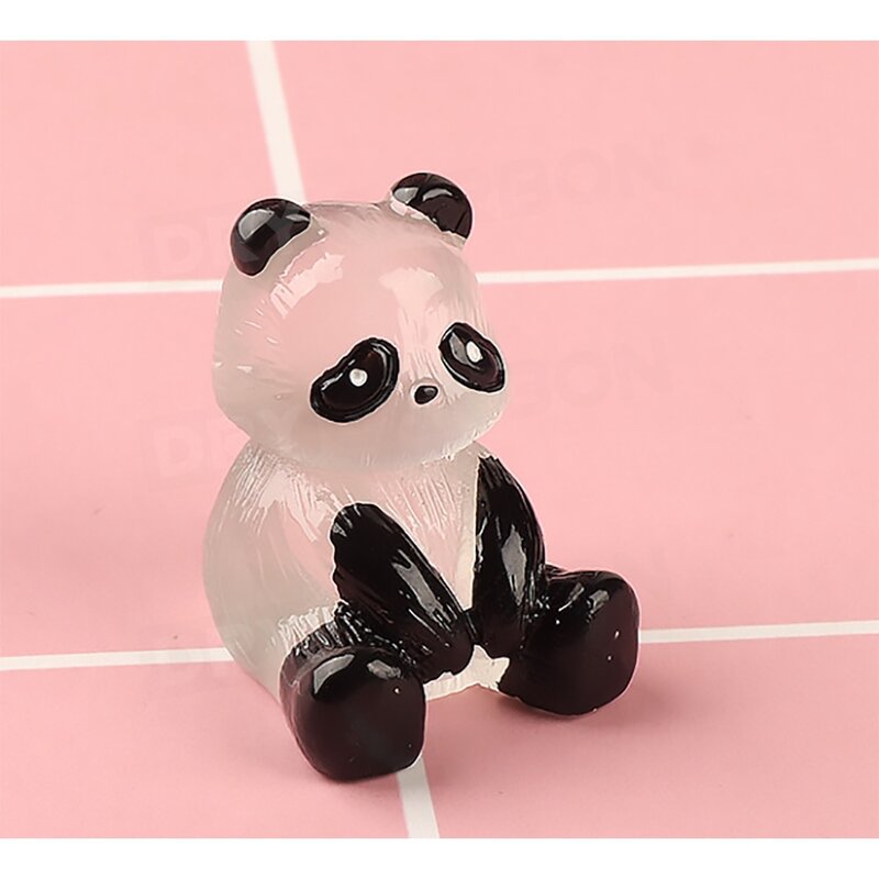 Glowing Panda Miniature Panda Car Ornaments Interior Trim Dashboard Decoration Car Styling Body Kits Accessories