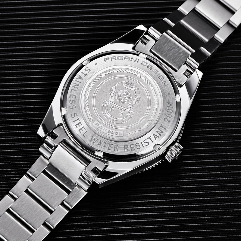 PAGANI DESIGN-reloj mecánico automático para hombre, pulsera de acero inoxidable resistente al agua, PDYS-005, Seiko NH35, Japón, nuevo, 2024