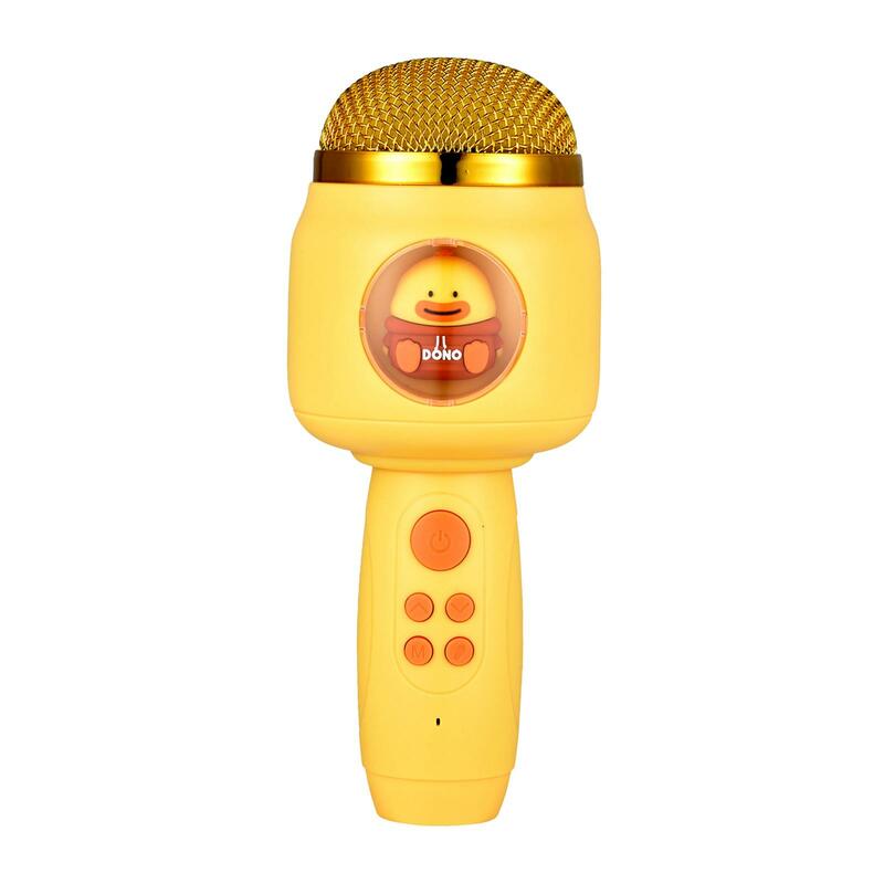 Máquina de altavoz de micrófono de mano con luces LED, micrófono Bluetooth, máquina inalámbrica portátil para el hogar, adultos, niños, fiesta, KTV