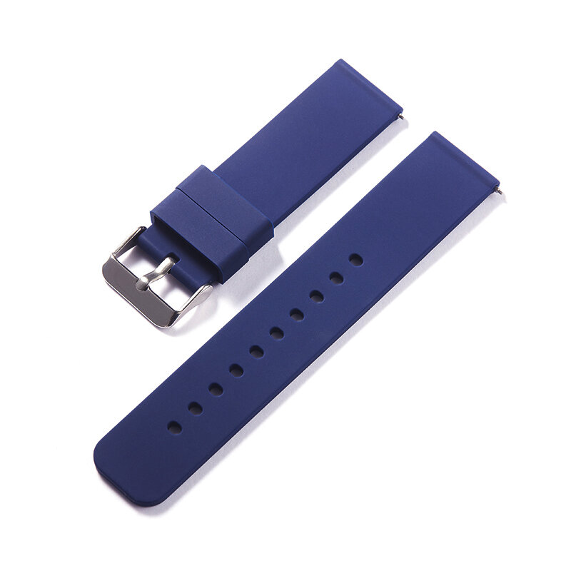 Pulseira de relógio de silicone de liberação rápida, pulseira de relógio inteligente de borracha macia impermeável, 18mm, 20mm, 22mm, 24mm