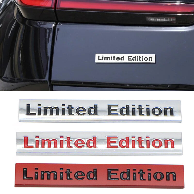 Metal Limited Edition Logo Etiqueta do carro, 3D Emblem Badge Decal, Side Fender Traseiro Tronco Adesivos, Acessórios de Decoração Do Carro