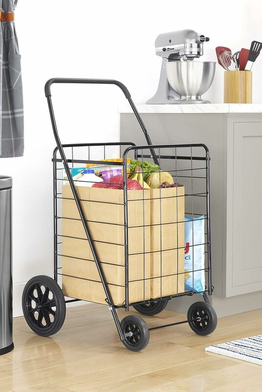 New Deluxe Utility Cart, Extra Large, Black Free Shipping