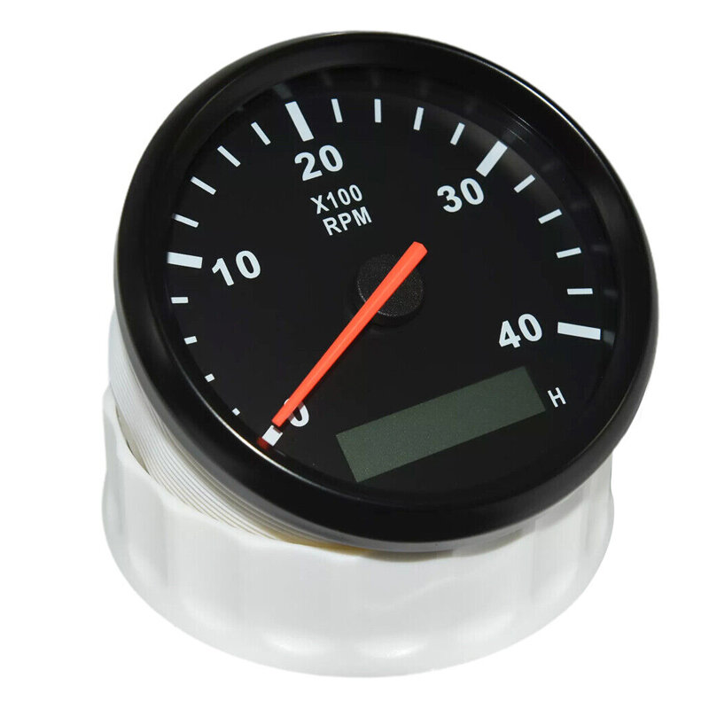 Jauge de tachymètre pour moteur diesel, compteur horaire LCD, étanche, universel, voiture, bateau, camion, 85mm, 0-4000 tr/min, 9-32V