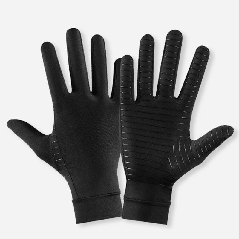 Guanti da uomo in fibra di rame Spandex Touch Screen Running Sports guanti da ciclismo caldi invernali guanti a dita intere