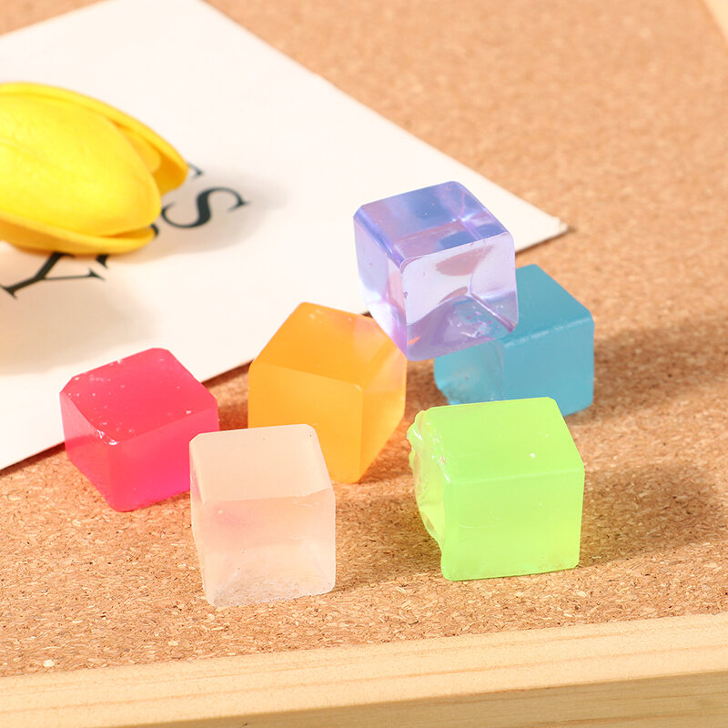 Creative Stress Relief Release Toys Soft Adhesive Square Ice Block Squeezing For Kids Kawaii Funny Birthday Party Gift
