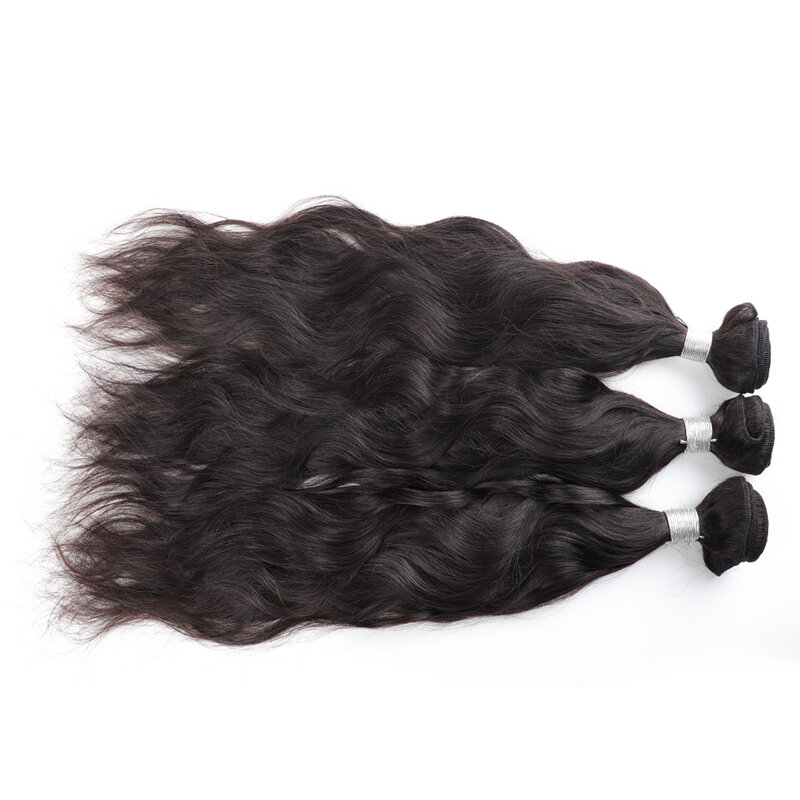 Indian Remy Hair Weaving 1/3/4 Bundles Deal Natural Color Human Hair Weaves Natural Wave Hair Bundles 8-26 Inches