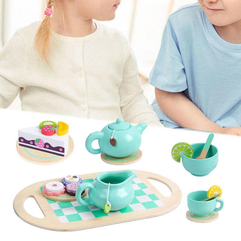 Чайная искусственная посуда, игрушечная сенсорная игрушка для детей возрастом