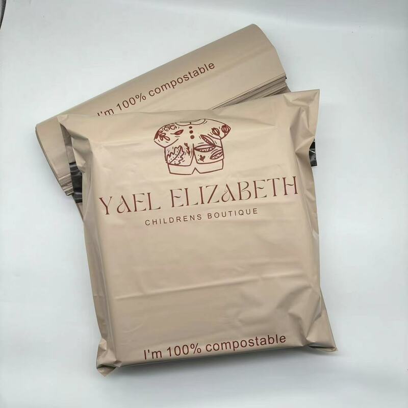 Custom Logo Printing Eco-Friendly Biodegradable Poly Express Parcel Nude Mailer Shipping Bags for Clothing