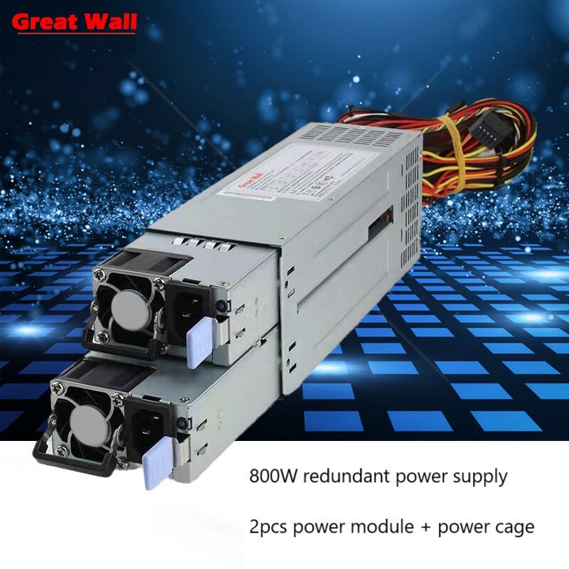 Great Wall podwójny PSU wysokowydajny zasilacz AC 1 + 1 o mocy znamionowej 800W