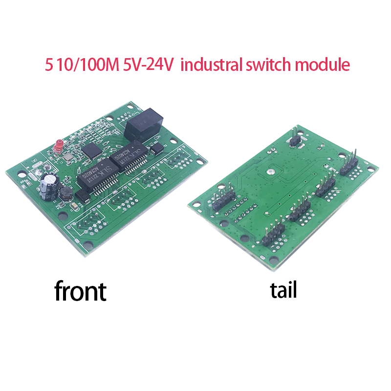 Nicht verwaltetes 5-Port 10/100m industrielles Ethernet-Switch-Modul PCBA-Board OEM Auto-Sensing-Ports 5V-24V Motherboard