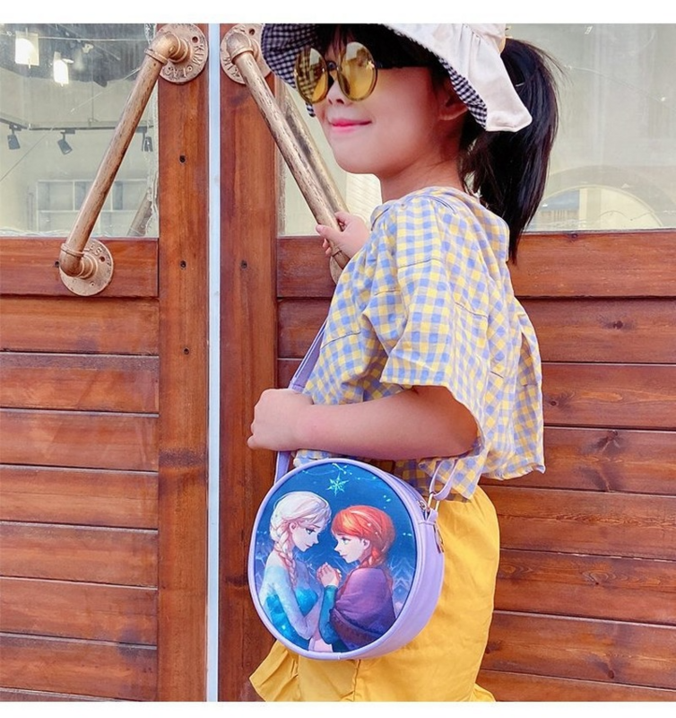 2023 New Cartoon Disney Backpack for Children Frozen2 Anna Elsa Bag Waterproof Pu Bag Baby Girl Kindergarten Schoolbag for Girls