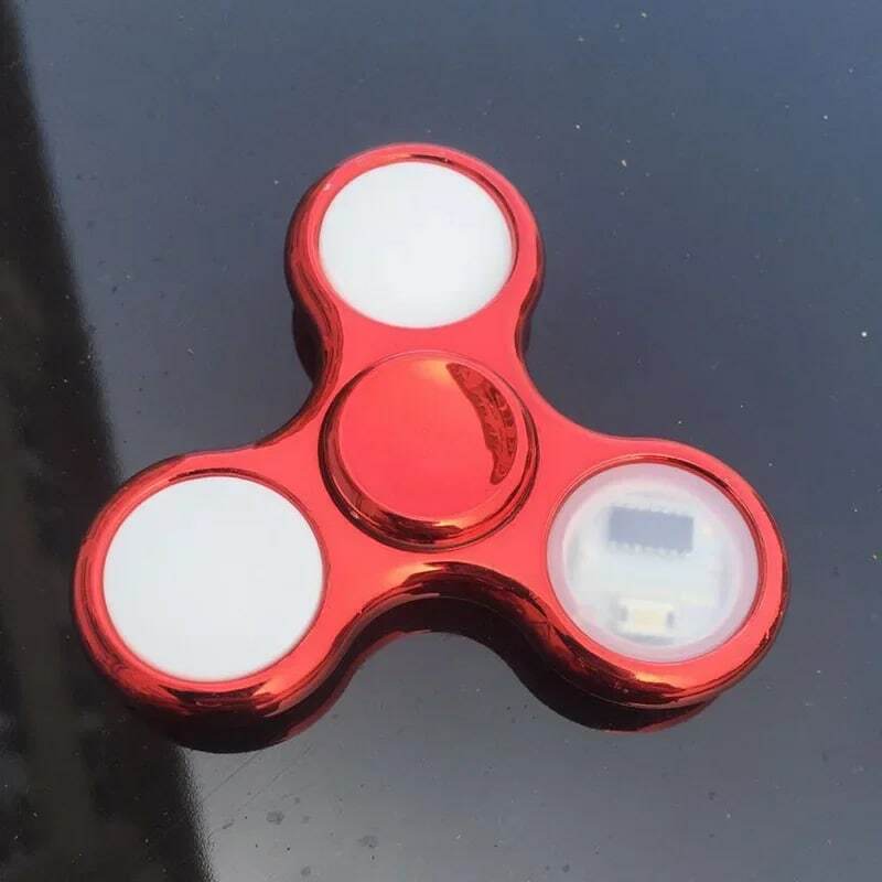 6 Colors Creative LED Light Luminous Fidget Spinner Changes Hand Spinner Golw In The Dark Stress Relief Toys Gifts for Kids