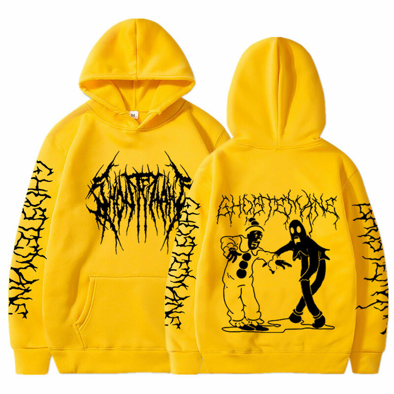 Ghostemane Dubbelzijdige Print Hoodie Heren Mode Hiphop Metal Rock Hoodies Gothic Oversized Sweatshirt Streetwear