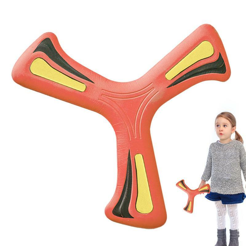 Boomerangs-dardos voladores portátiles resistentes al desgaste para niños, espuma EVA suave, 3 palas, actividades al aire libre