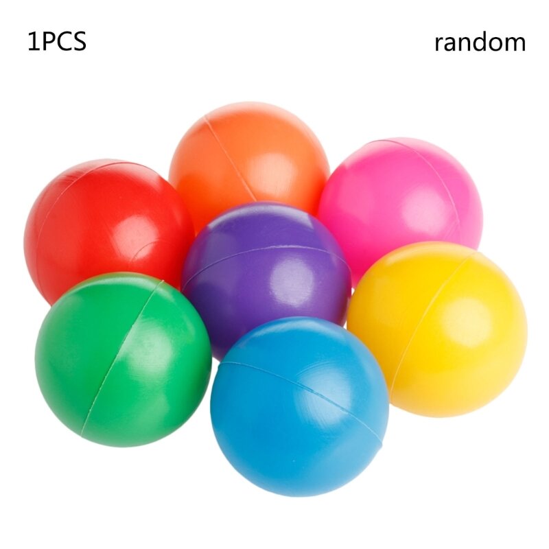 1 PC ว่ายน้ำสนุกสีสันพลาสติกนุ่มลูกบอลเด็กปลอดภัยเด็ก PIT ของเล่น X90C