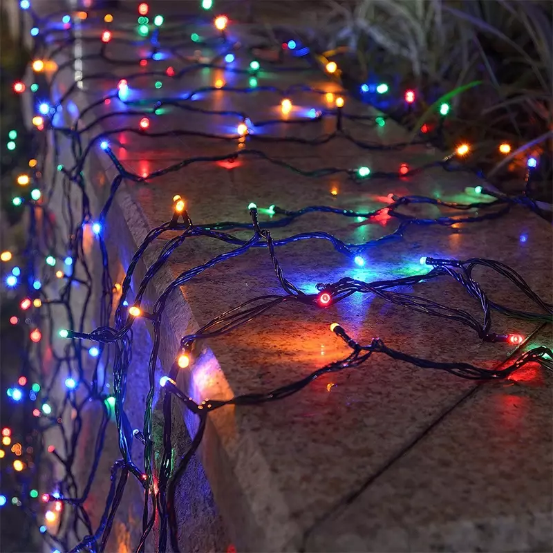 Solar Lichterkette Farbe Multi-Mode-Dekoration Outdoor-Party Weihnachts baum LED Lichterkette Fernbedienung Camping wasserdicht