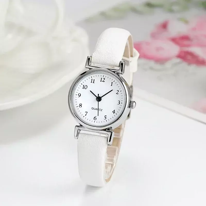 Marka jakości zegarek kwarcowy damski modny mały zegarek codzienny zegarek ze skórzanym paskiem dla kobiet Relojes Para Mujer