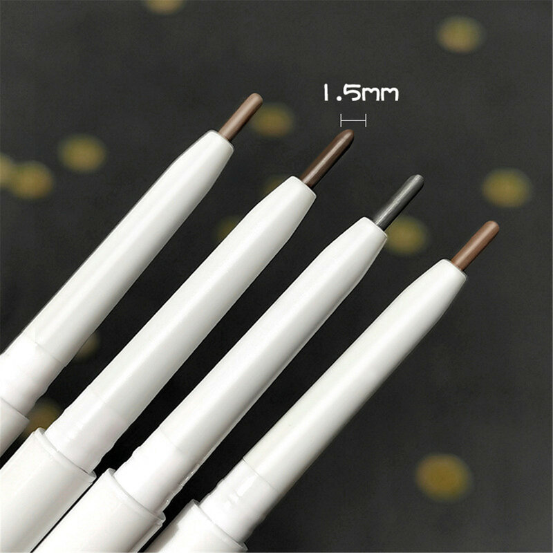 Двухсторонний ультратонкий карандаш для бровей, натуральный коричневый водостойкий устойчивый к поту, не удаляет цвета, не размазывает, Корейские дикие брови