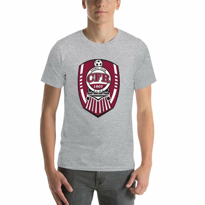 CFR Cluj 배지 티셔츠, 스포츠 팬 소년, 동물 프린트, 한국 패션, 남성용 헤비웨이트 티셔츠