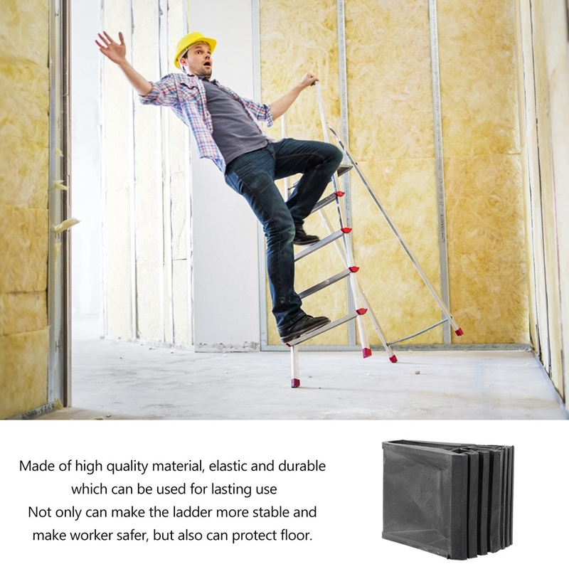 2 Pcs Non Slip Rubber Pads Folding Ladder Sliding Mat Feet Anti-slip Cover Foot Non-slip Mats Protective Aluminum Stairs