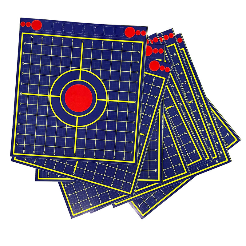 12 "x 13" Target stiker percikan percikan untuk melihat lubang & zeroging dalam bidang optik Anda 10 buah Per Pak. 1 "Grid-3 Option