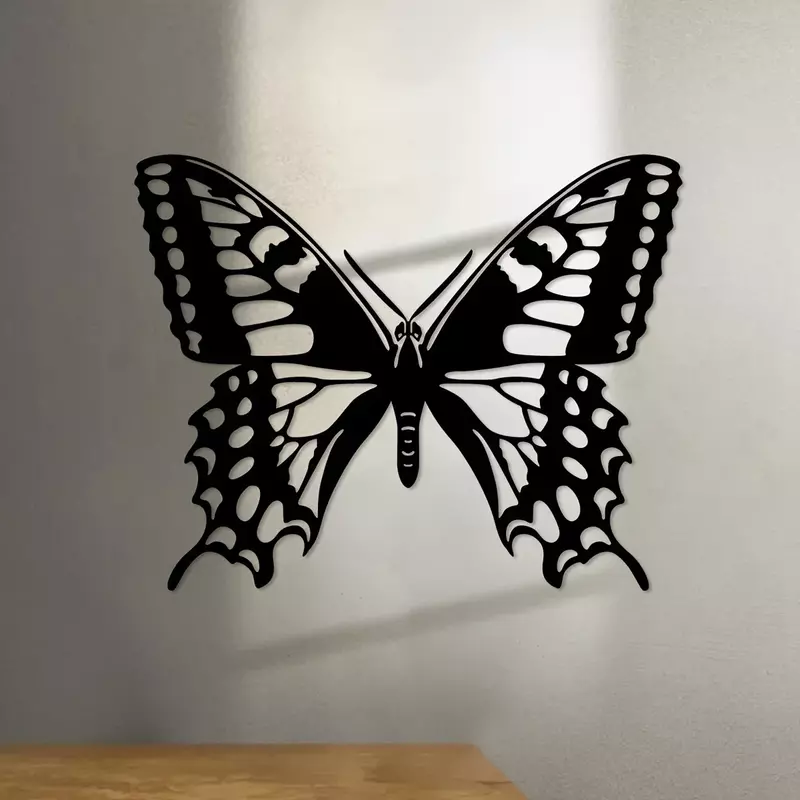 Железные поделки с креативными бабочками, украшение для помещений, отлично подходит для гостиной, спальни, уличное настенное украшение