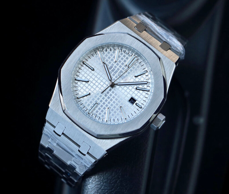 Luxe Merk Mechanisch Horloge Voor Mannen Meester Kwaliteit 9015 Beweging Saffier Glas Stalen Band Charmante Geschenk Apwatch