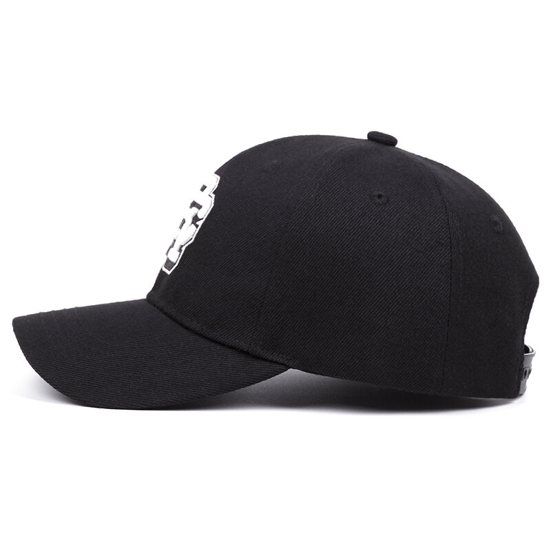 Sombrero de béisbol con bordado sencillo para hombre, gorra informal de Hip Hop, color blanco Cr, a la moda, para uso diario y al aire libre