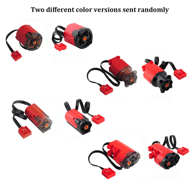 Peningkatan Merah Plus M/L/XL Fungsi Daya Motor MOC Servo Motor Kompatibel dengan Legoeds 8883 88003 8882 88004 Mainan DIY Kecepatan Tinggi