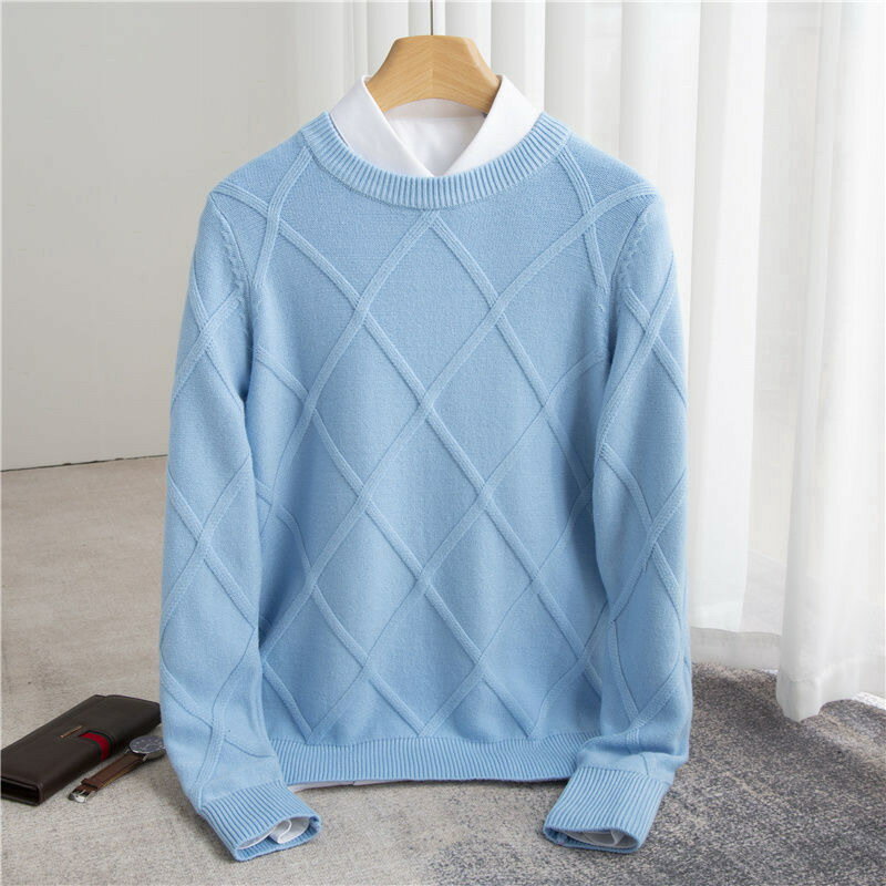 男性用カシミヤセーター,ゆったりとしたニットセーター,柔らかく暖かいセーター,ウールのナイトウェア,カジュアル