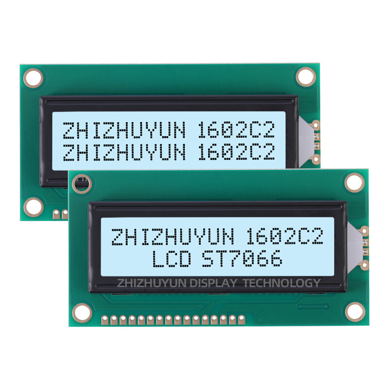 Estrutura-Tela LCD para Arduino, Filme Preto, Texto Branco, Texto Vermelho, Texto Verde, IIC, Interface I2C, LCD1602 Btn, 5V, 84mm x 44, 1602C2