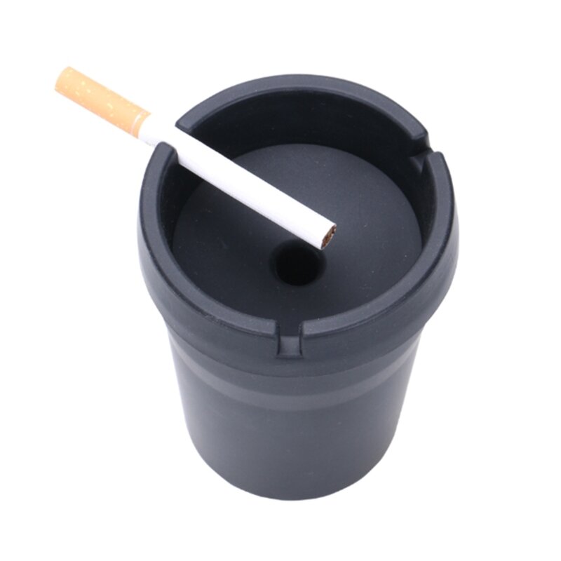 Cylindrical Ashtray with Lid Cigarettes Ashtrays Desktop Ashtray Plastic Ashtrays for Cigarettes Cigars Car Home LX0E