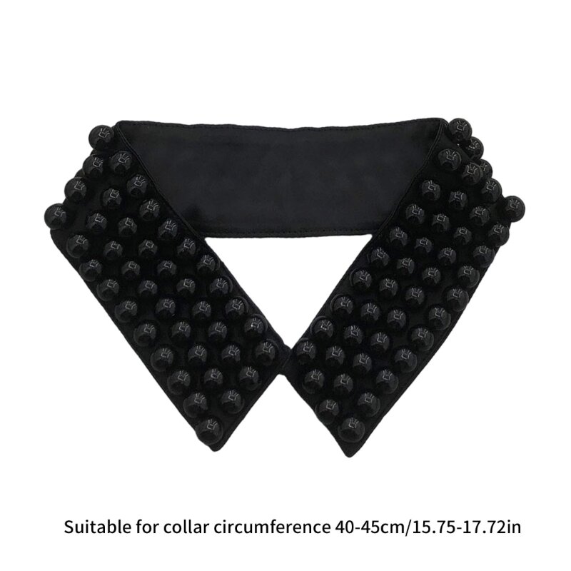 652F Elegant Style Ladies Decorative Collar Sewing Applique DIY Neckline Anti Slip Coat Shirt Sweater Faux Pearl False Collar