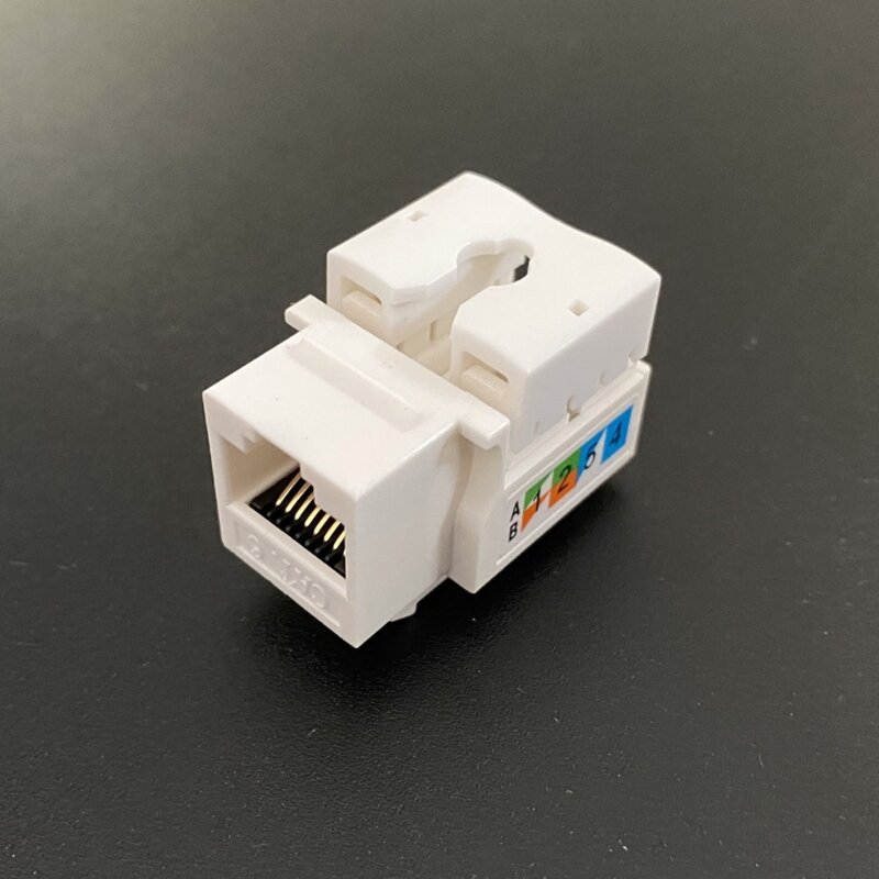 قطعتان من مقابس كيستون Cat6 RJ45 ذات شكل نحيف، ومقبس حائط إيثرنت لكمة للأسفل، موصل وحدة كيستون Cat5e P9JB