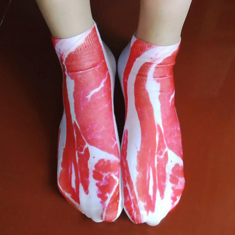 Calcetines con estampado 3D para hombre y mujer, calcetín Unisex de corte bajo, informal